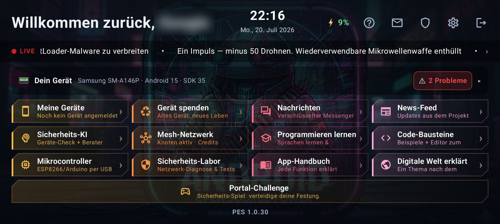 PEShield-App – Übersicht